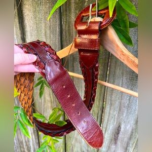 Fossil Woven Leather Belt